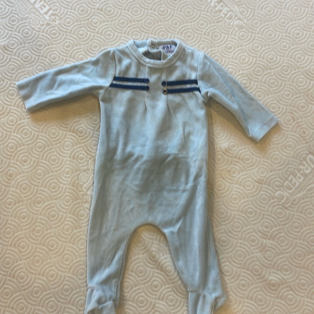 Beautiful classic velour footie